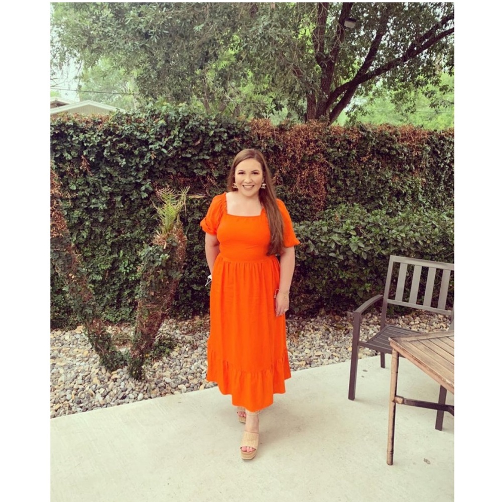 🔥SALE🔥Who What Wear Puff Sleeve Midi Dress